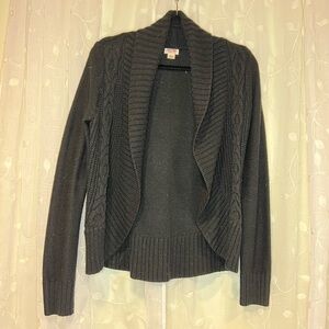 𝅺mossimo Open Front Knit Cardigan, Black, Size Medium